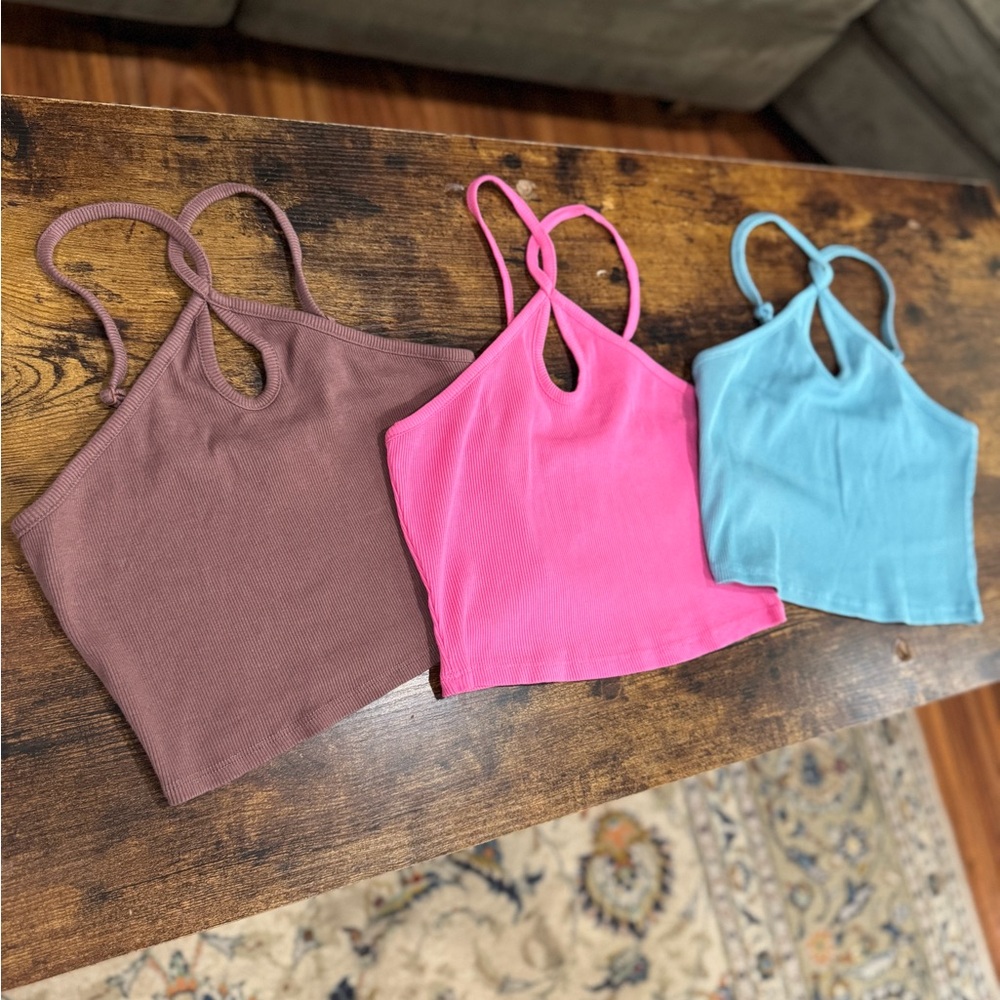 Halter Style Tank Tops- Set of 3